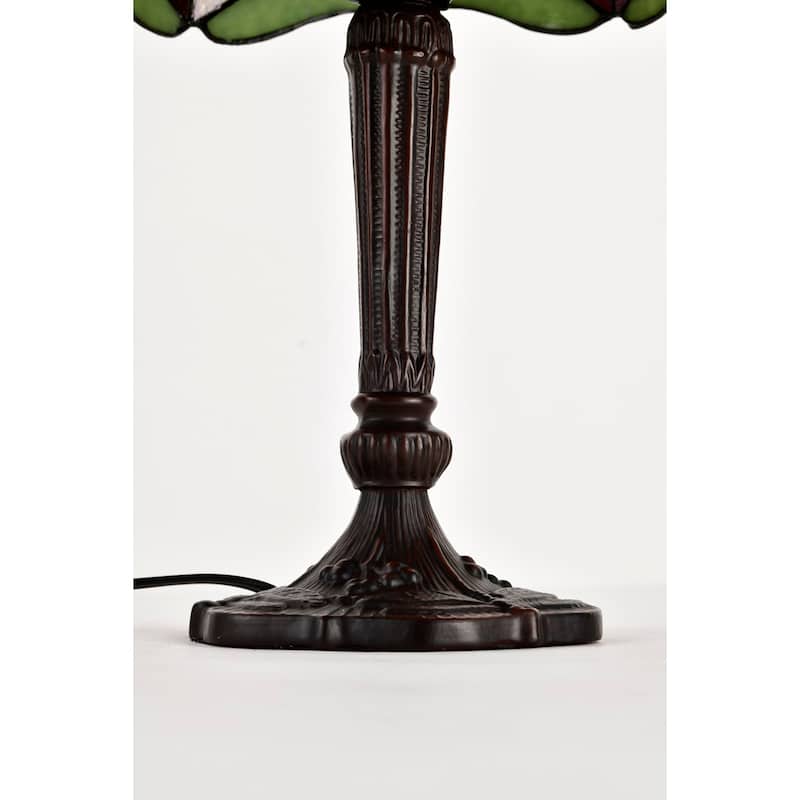 Tiffany-style Purple/Red Dragonfly Lamp
