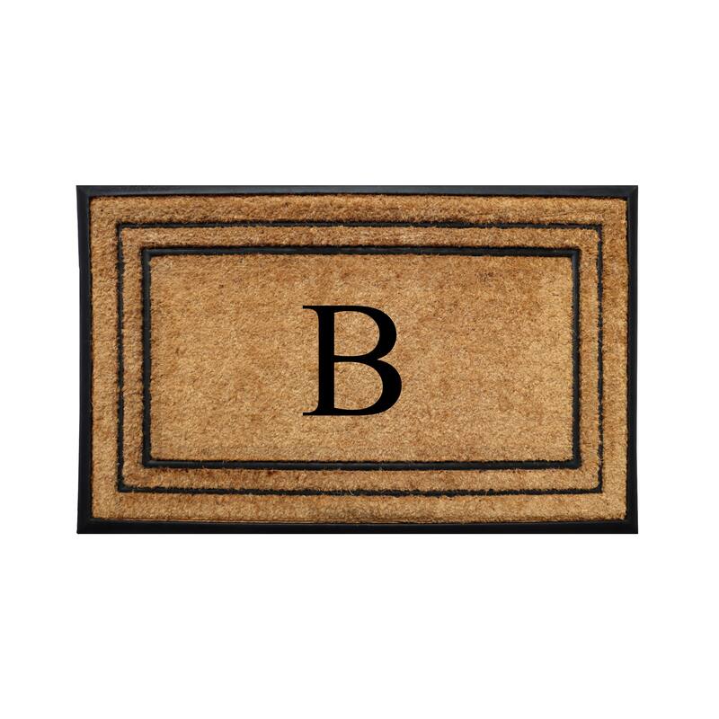 A1HC Natural Coir & Rubber Door Mat, Heavy Duty, Dirt Trapping, Long-Lasting Entrance Doormats,Thick & Durable Outdoor Entry Mat - 25" X 57" - B