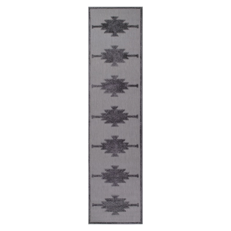 Leick Home 596643 Tegan Southwestern Indoor Outdoor Area Rug Runner 2'x8'