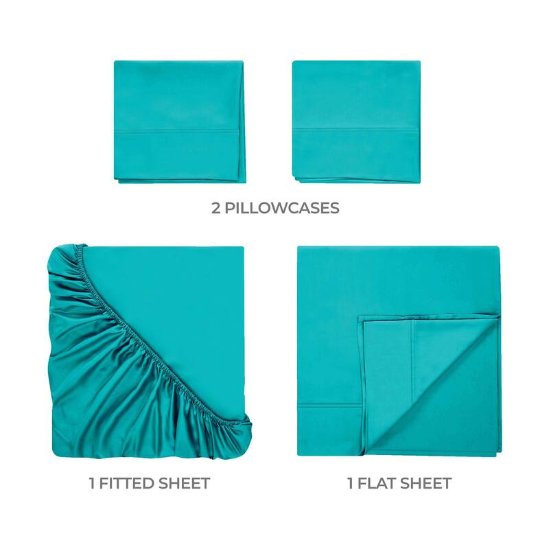 Superior Egyptian Cotton 300 Thread Count Solid Bed Sheet Set