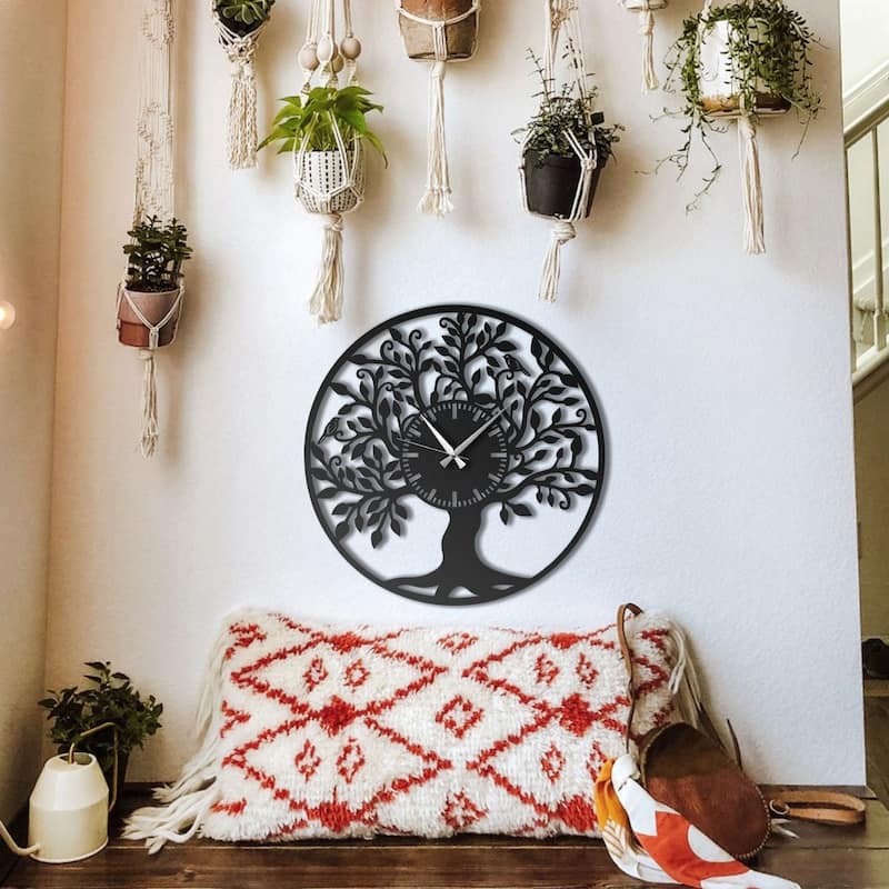 Tree of Life Metal Wall Clock