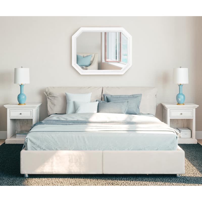 Kate and Laurel Palmer Wood Octagon Wall Mirror - 28x36