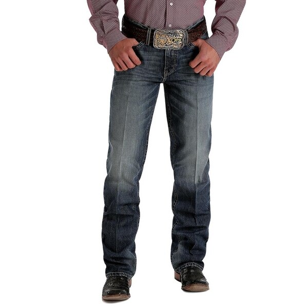 Cinch Western Denim Jeans Mens Grant Relaxed Fit Dark Wash - Overstock ...