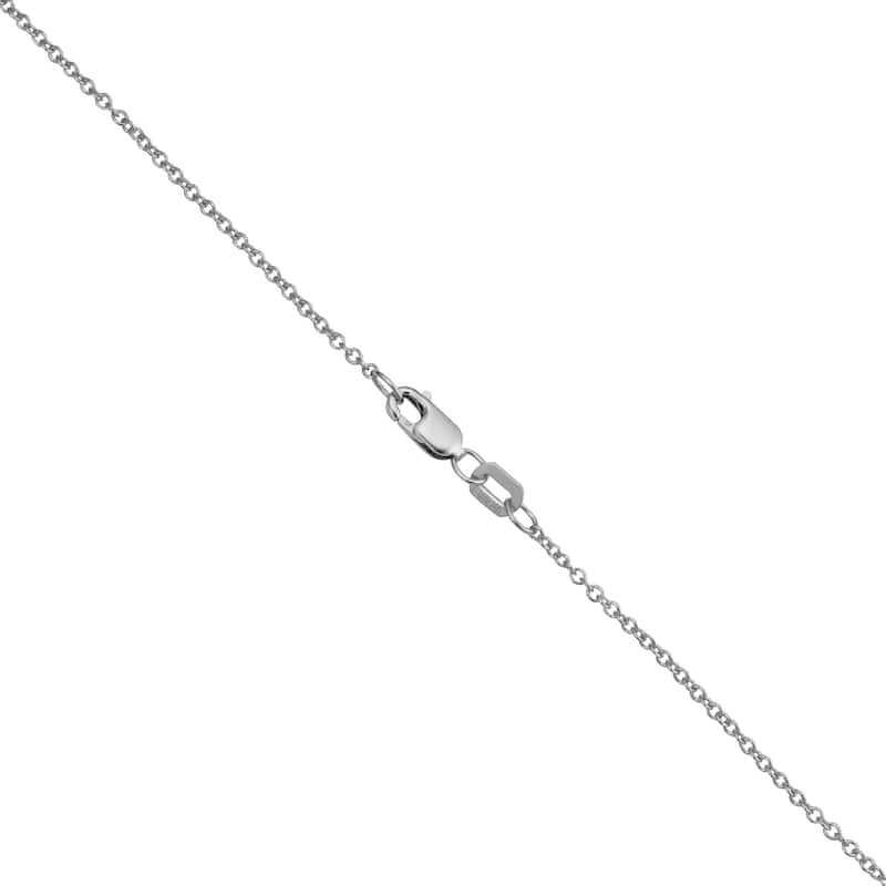 14k White Gold Filled 1.5 mm Cable Chain Pendant Necklace (14 - 30 inches)