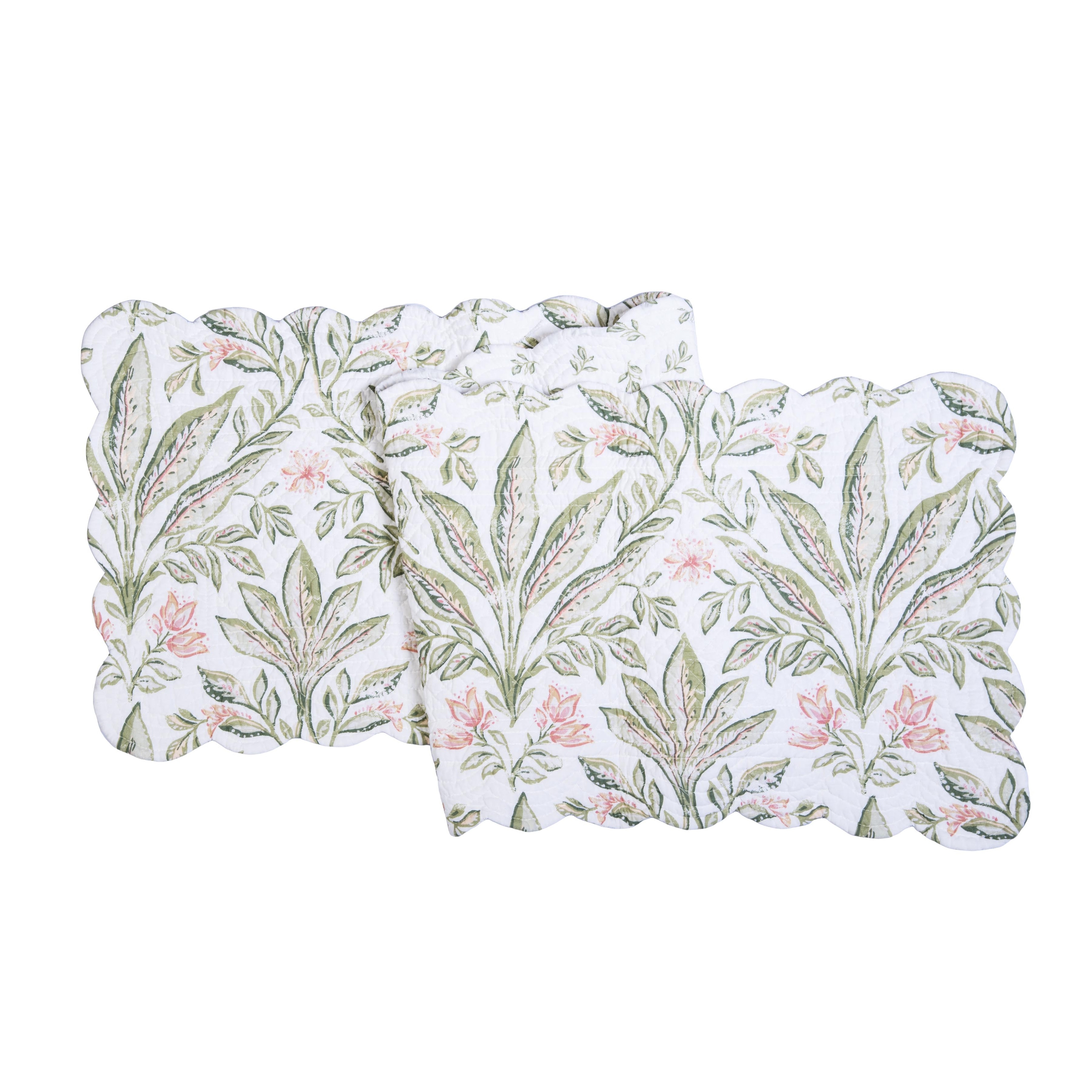 51" x 14" Lana Palms Reversible Graphic Print Machine Washable Table Quilted Runner