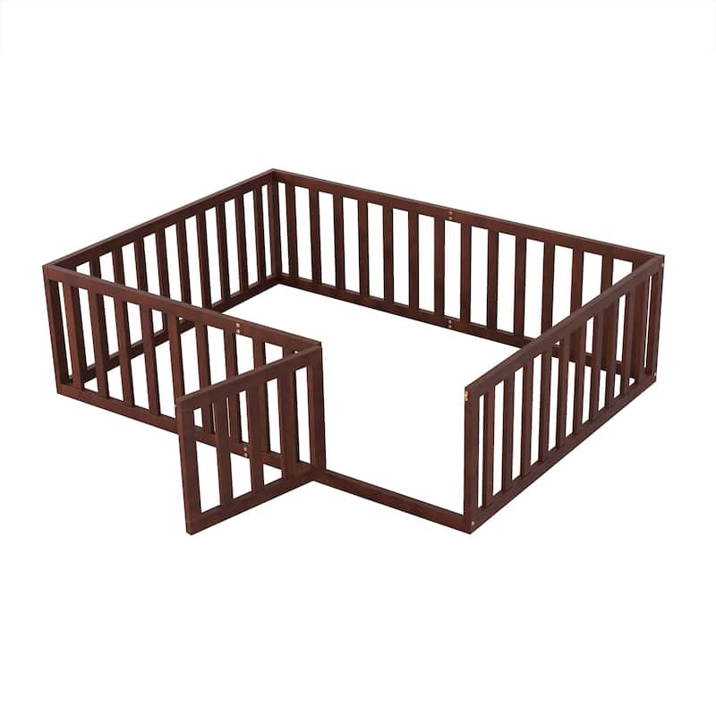 Wood Daybed Frame with Fence