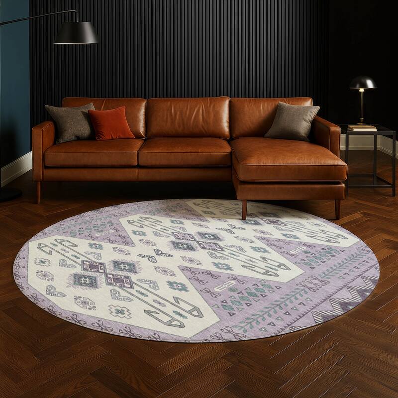 Machine Washable Indoor/ Outdoor Global Hiawatha Chantille Rug