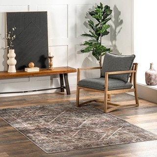 Nuloom Zofia SpinClean Vintage Persian Machine Washable Area Rug