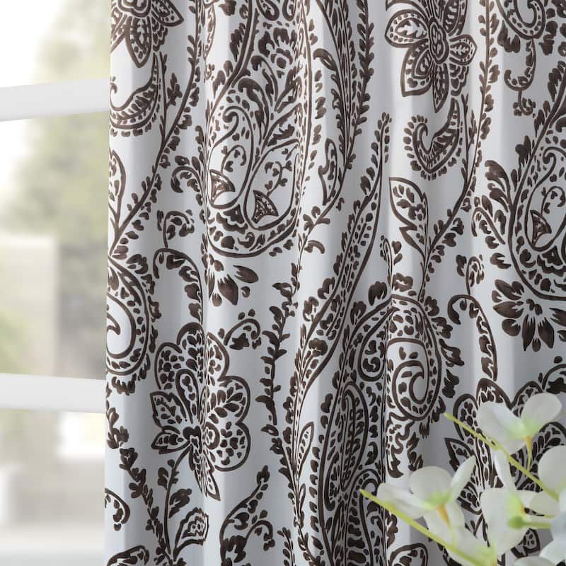Exclusive Fabrics Tea Time Room Darkening Curtain (2 Panels)