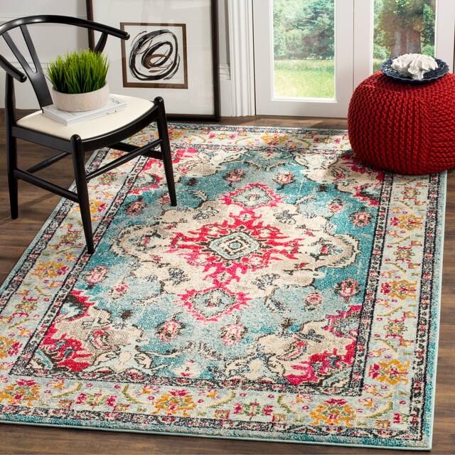 SAFAVIEH Monaco Lillie Boho Medallion Distressed Area Rug