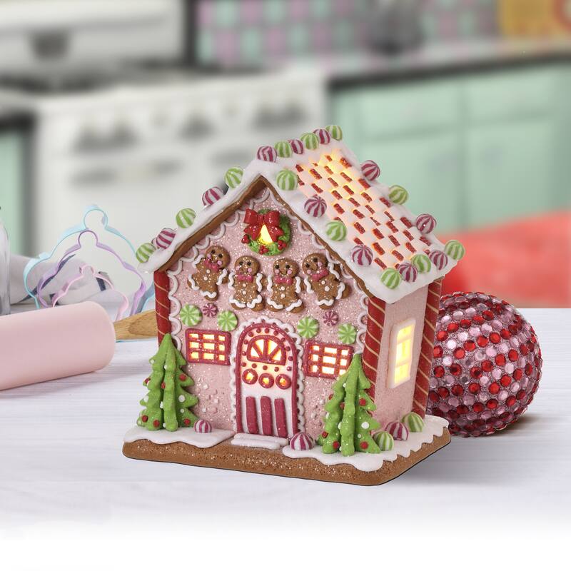 8.5" LED Marshmallow Treats House