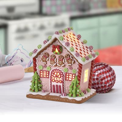 8.5" LED Marshmallow Treats House