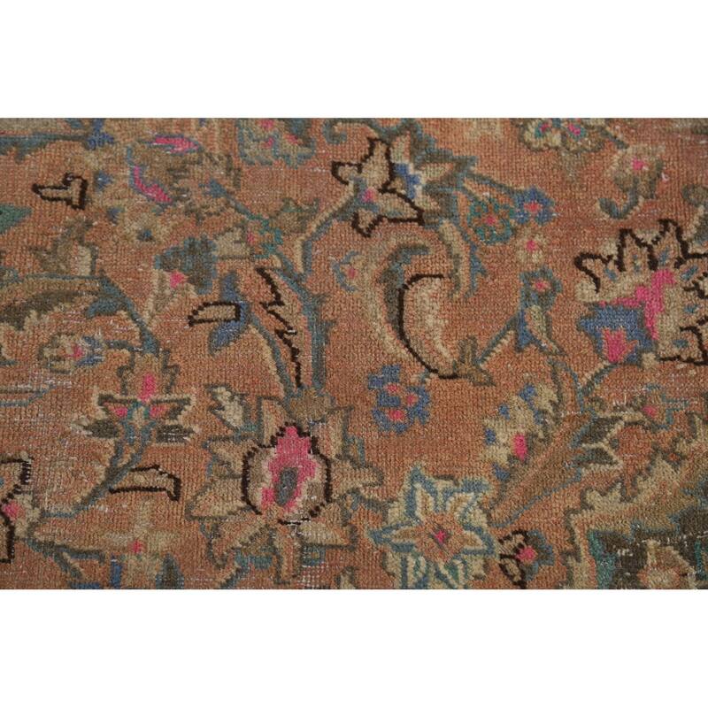 Traditional Mashad Persian Area Rug Handmade Wool Carpet - 9'3" x 12'10"