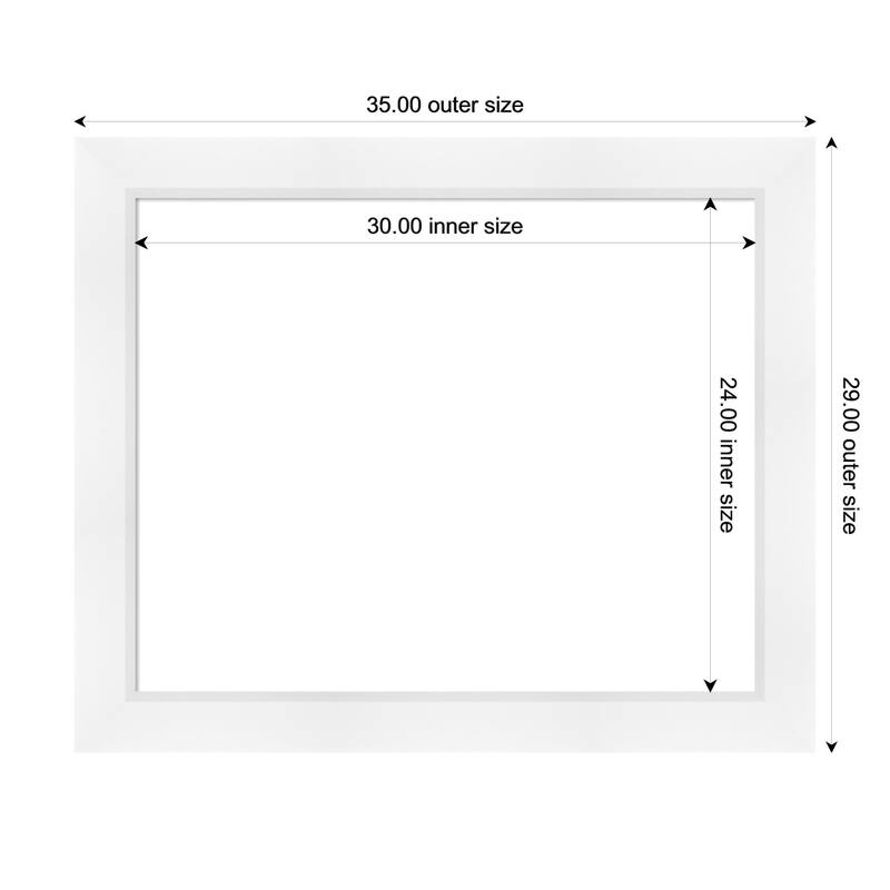 Sloped Framed Dry Erase Magnetic Board - 35 x 29 in - Sloped White