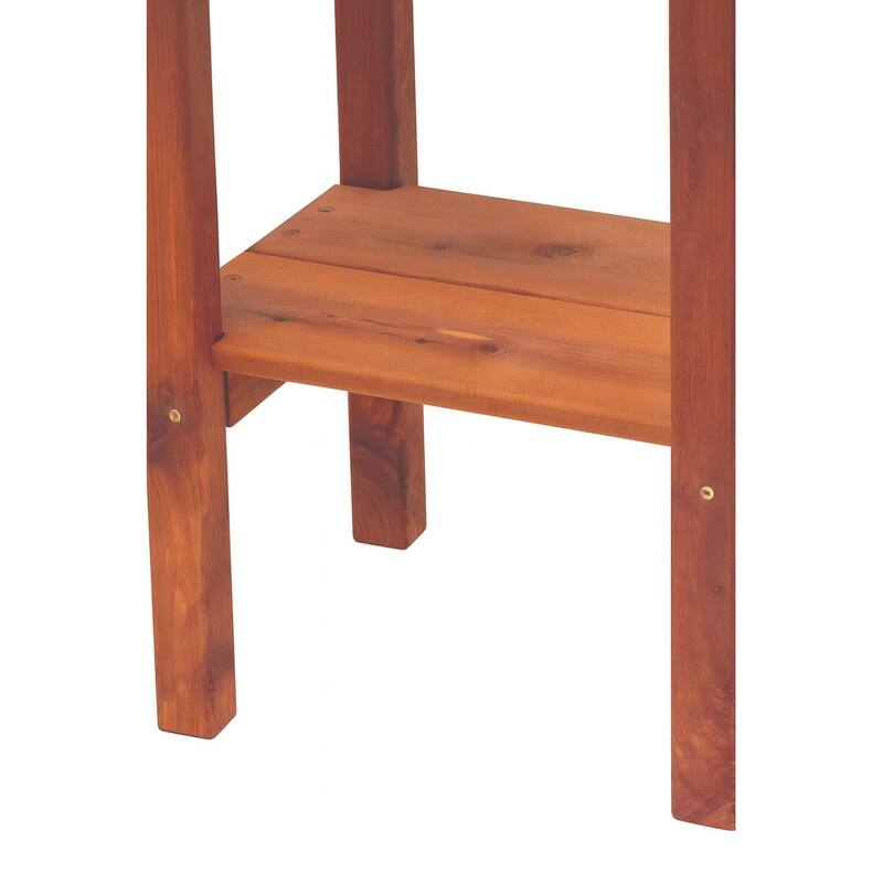 American Furniture Classics Natural Red Cedar Balcony Height Side Table - 28.75 H x 16 W x 17.75 D