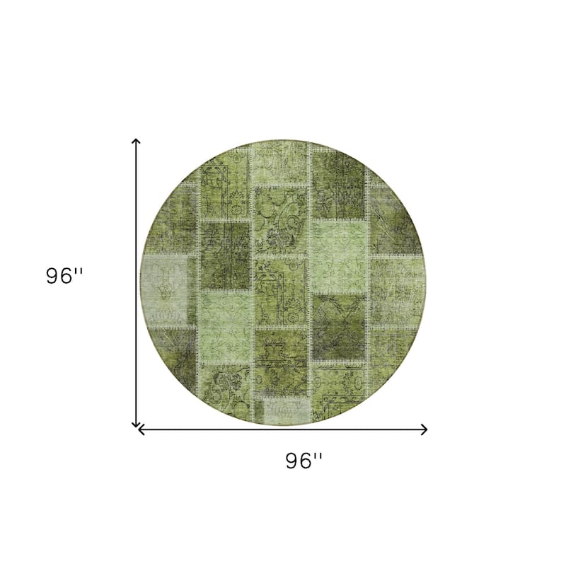 HomeRoots Patchwork Transitional Rectangle Outdoor Rug