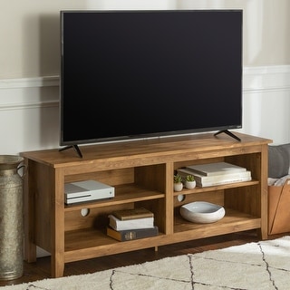 Porch and Den Dexter 58-inch Barnwood TV Stand Console (Barnwood)