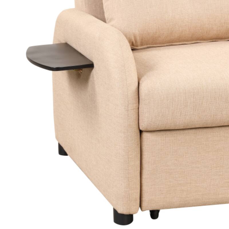 3-in-1 Pull-Out Sofa Sleeper with Collapsible Wing Table & USB Ports by Harper&Bright Designs