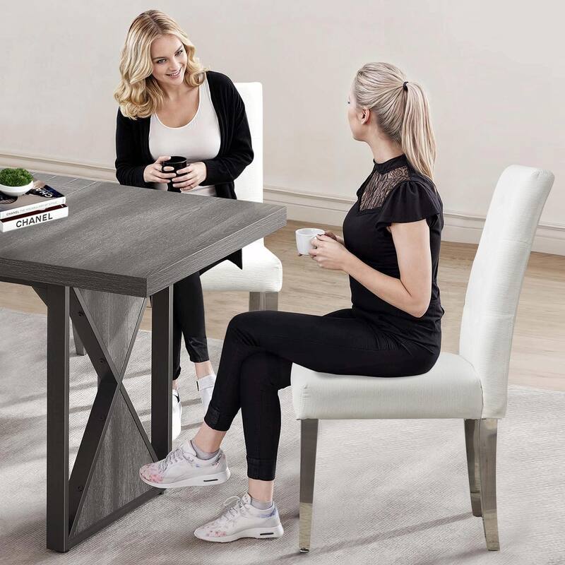 Luxury Chenille Dining Chairs - Ergonomic Design, Set of 2