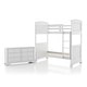 preview thumbnail 11 of 13, Furniture of America Giorgos 2-Piece White Solid Wood Twin over Twin Bunk Bed and Dresser Kids Bedroom Set