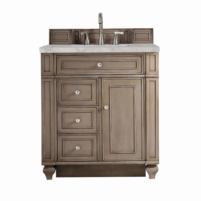 James Martin Vanities 157-V30-3VSL Bristol 30" Single Basin Walnut - Whitewashed Walnut