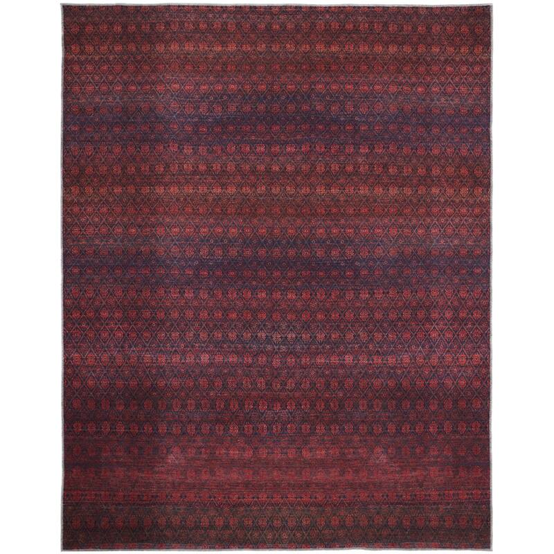 Welch Oriental Pink/Blue Area Rug - 5'-3" x 7'-6"