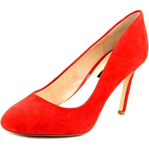 INC International Concepts Bensin Women Round Toe Suede Red Heels