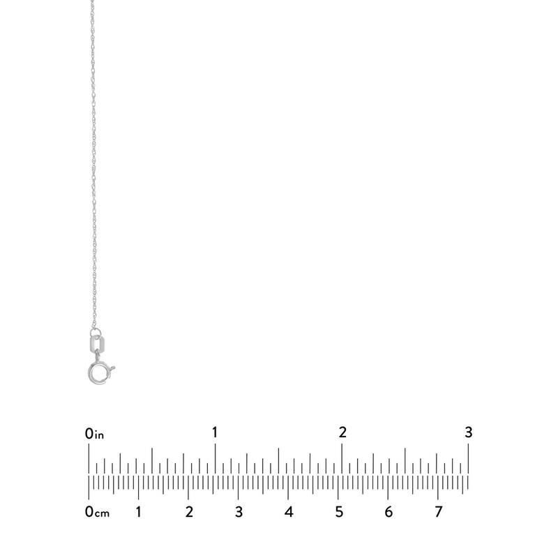 Curata 14k White Gold 0.75mm Rope Chain Necklace (Spring Ring)