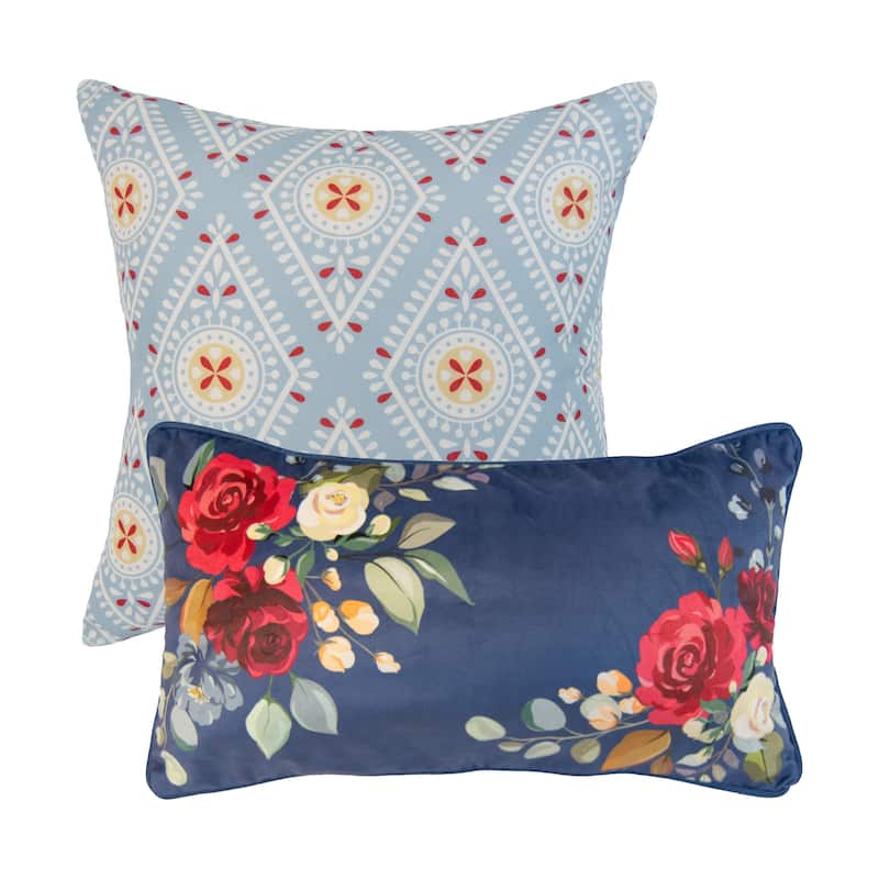 Donna Sharp Prairie 2PC Polyester Decorative Pillow Set - Accent - Polyester - Set of 2