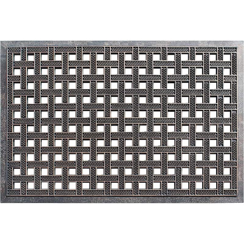 A1HC First Impression Estate 24 In. X 36 In. Rubber Stud Doormat with Copper Finish - Bronze