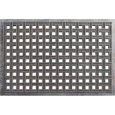 A1HC First Impression Estate 24 In. X 36 In. Rubber Stud Doormat with Copper Finish