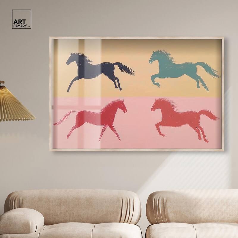 Galloping Quartet Shadowbox by Art Remedy