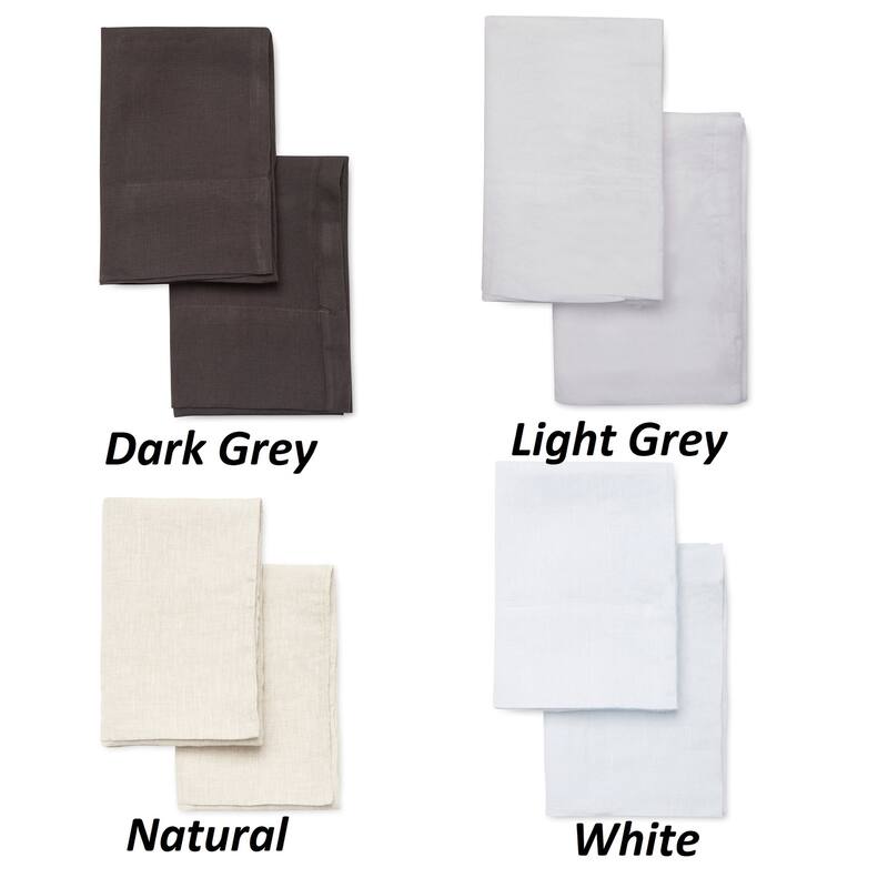 Belgian Flax Linen Collection Solid Pillowcases