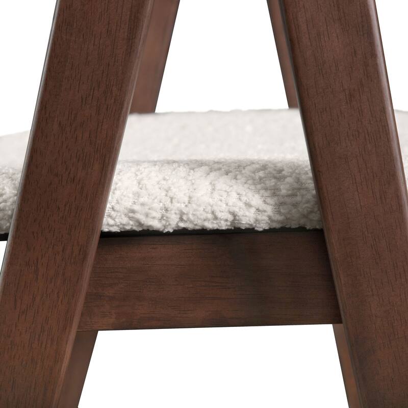 Furniture of America Shaw Mid-century Boucle Counter Height Dining Chairs (Set of 2)