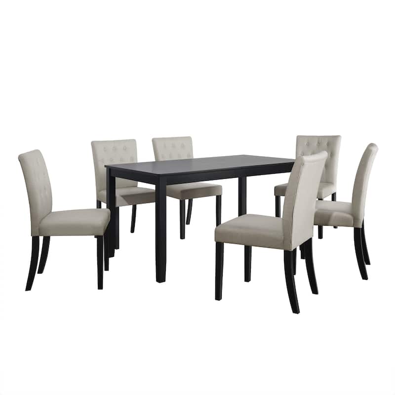 CraftPorch Glam 7-Piece Wooden Dining Chair