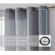 preview thumbnail 70 of 94, HLC.me Abbey Faux Linen Textured Semi Sheer Privacy Light Filtering Transparent Window Grommet Curtain Panels, Pair