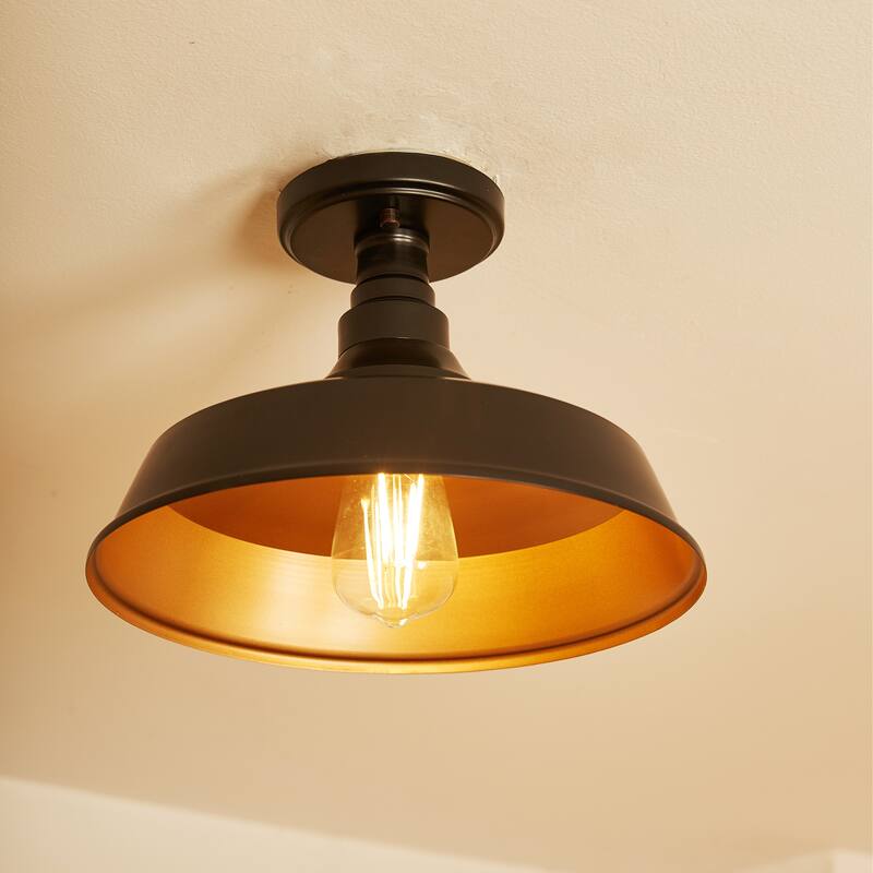 2 Light Simple Dome Semi Flush Mount 2 Pack - 12"x8.28"