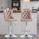 preview thumbnail 58 of 125, Velvet Upholstered Nailheads Tufted Swivel Bar Stools (Set of 6)