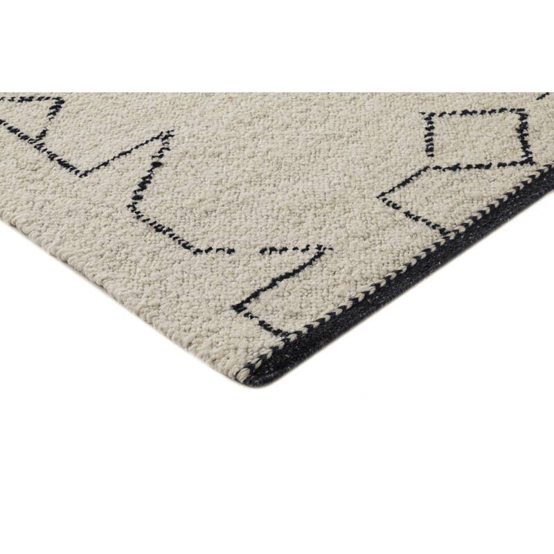 Terra by Obeetee Farah Ashlar White Rug