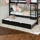 preview thumbnail 51 of 79, Walker Edison Solid Wood Twin Size Bunk Bed with Trundle