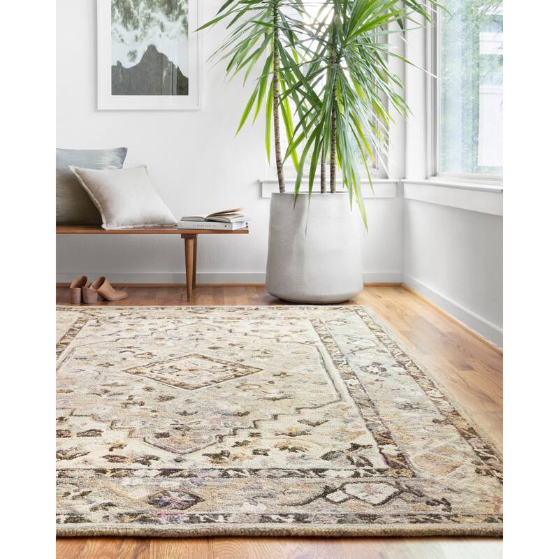 Alexander Home Karrie Hand-hooked Bordered Wool Area Rug
