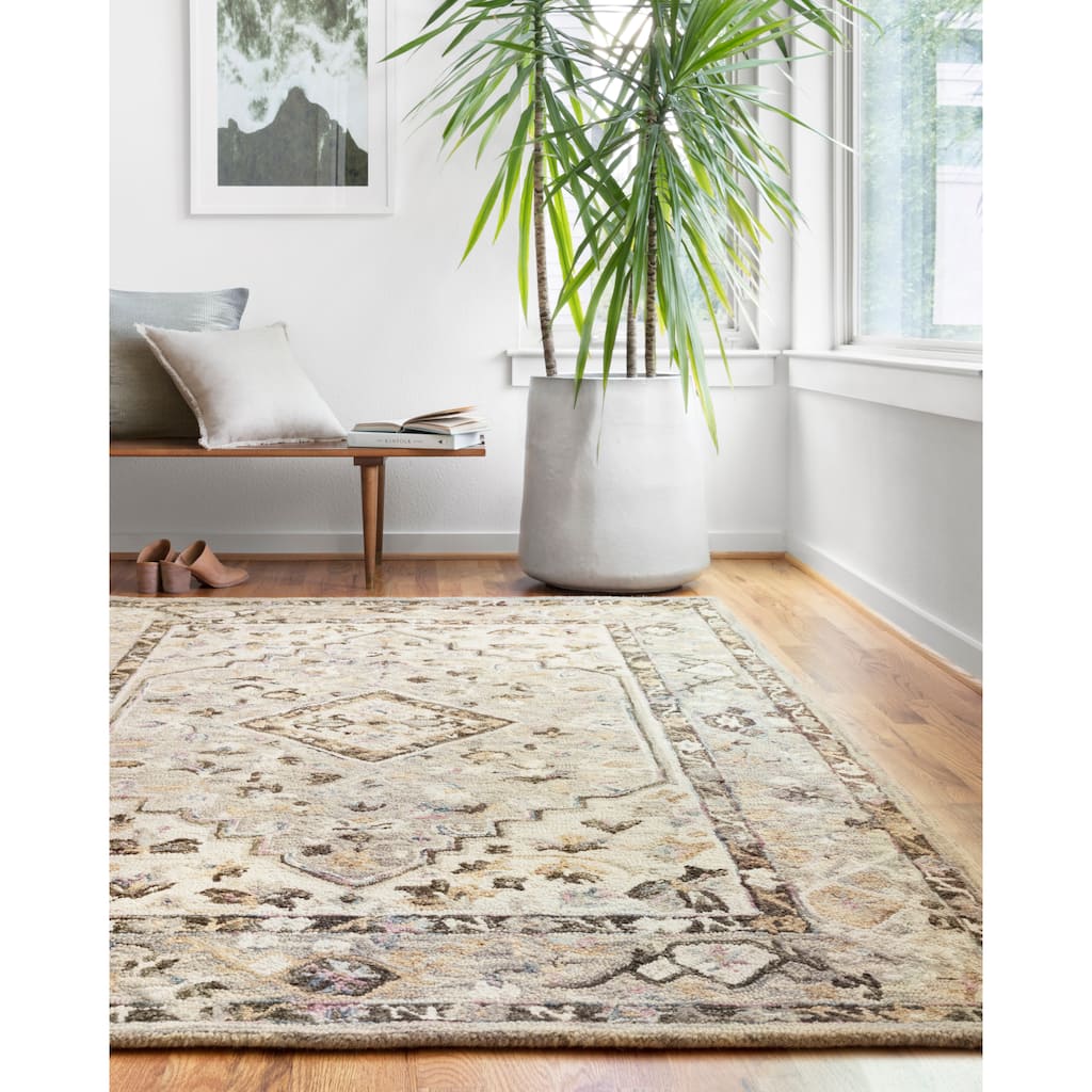 Alexander Home Karrie Hand-hooked Bordered Wool Area Rug
