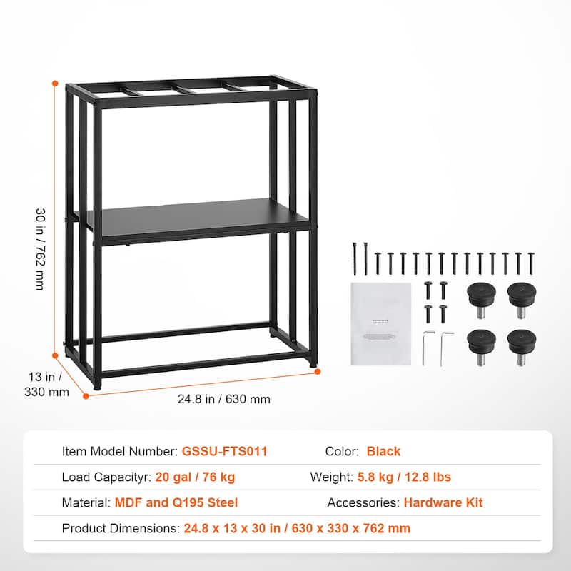 Aquarium Stand Reptile Tank Stand with Storage, Cabinet and Hardware Kit