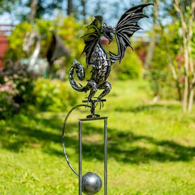 Iron Dragon Swing Stake with Tail Up "Sunfyre"