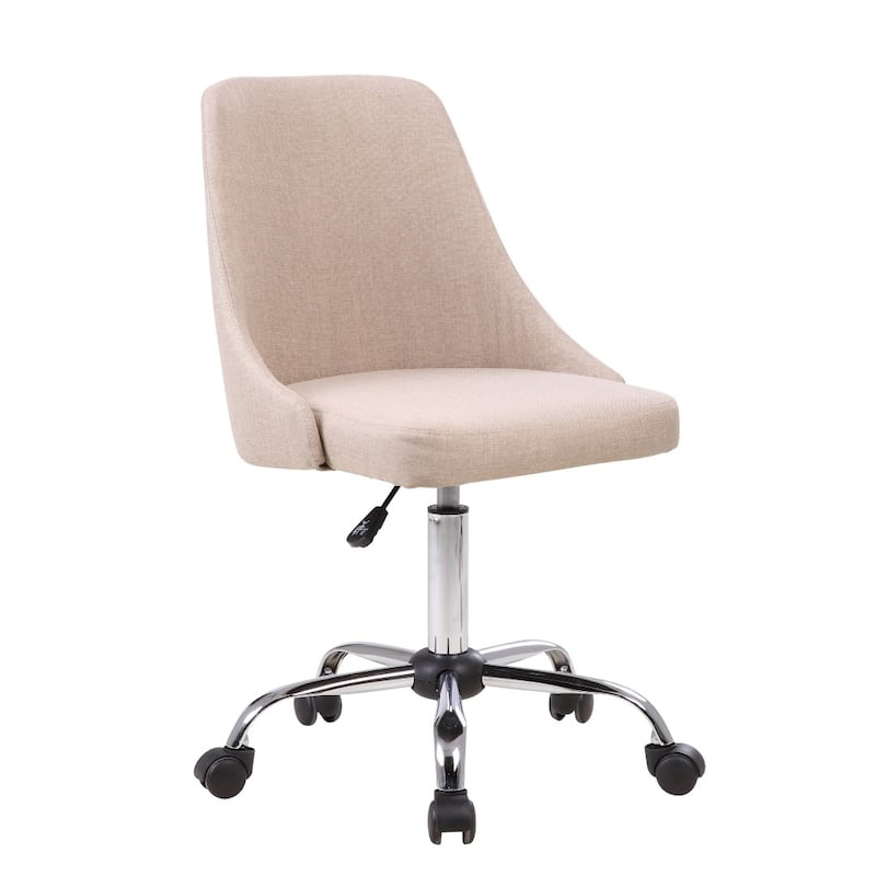Porthos Home Roache Fabric Upholstered Office Chair with Chrome Base
