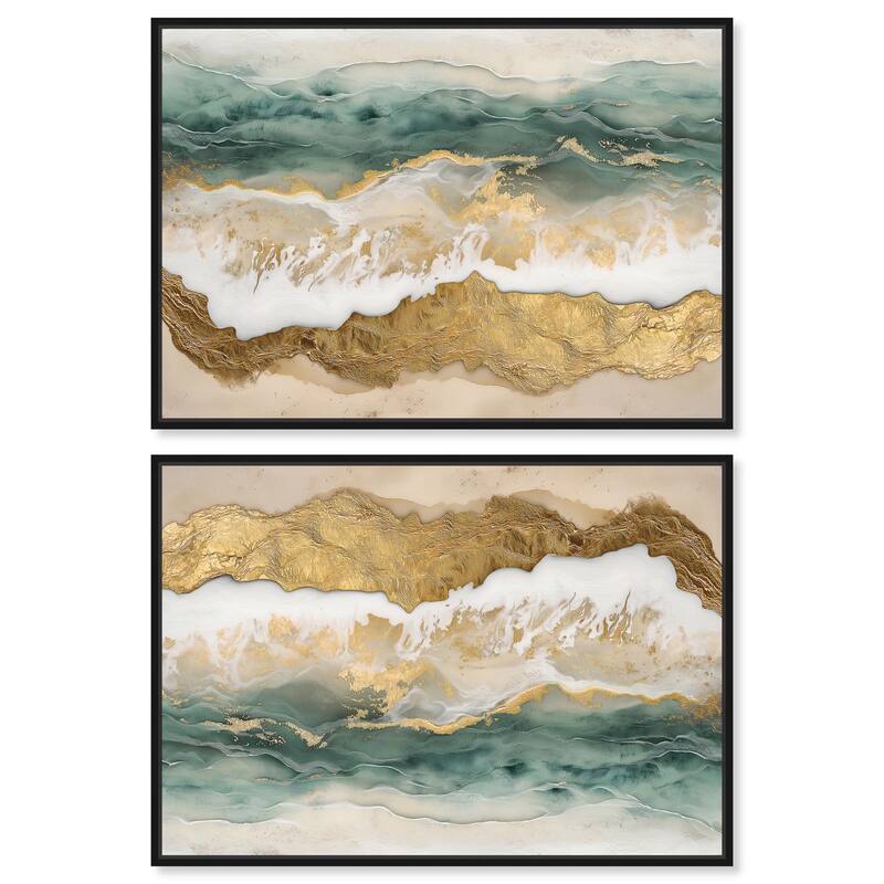 Early Morning Greece Canvas by Art Remedy - 24" x 16" - Silver