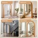 preview thumbnail 4 of 5, 43 in. W x 71 in. H Arched Solid Wood Framed Floor Mirror - 71"x43"