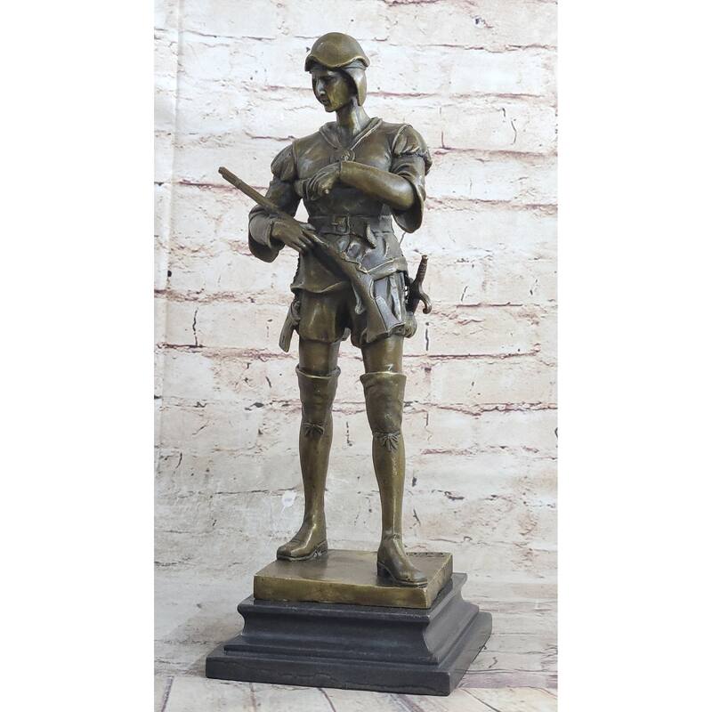 Bronze Sculpture; Picault Emile Louis, Signed, Figure Of Warrior, Le Devoir, 1