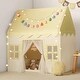 preview thumbnail 1 of 5, Kids Play Tent Indoor with Mat, Tassel Garland, Star Lights