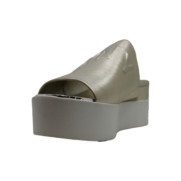 dkny covo platform slide sandals